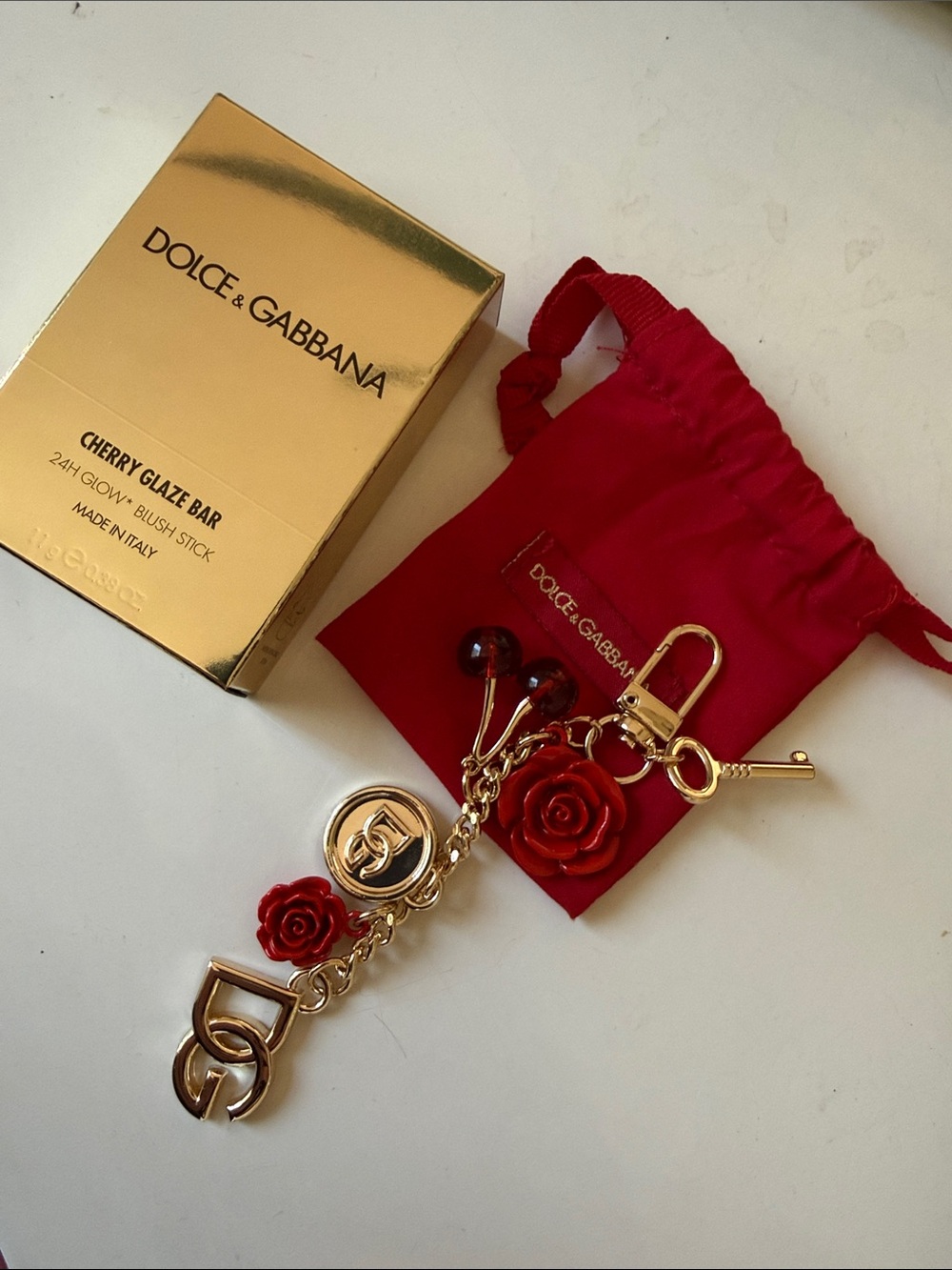 Dolce & Gabbana Cherry Glaze Bar Whimsical Berry + Collector Charm